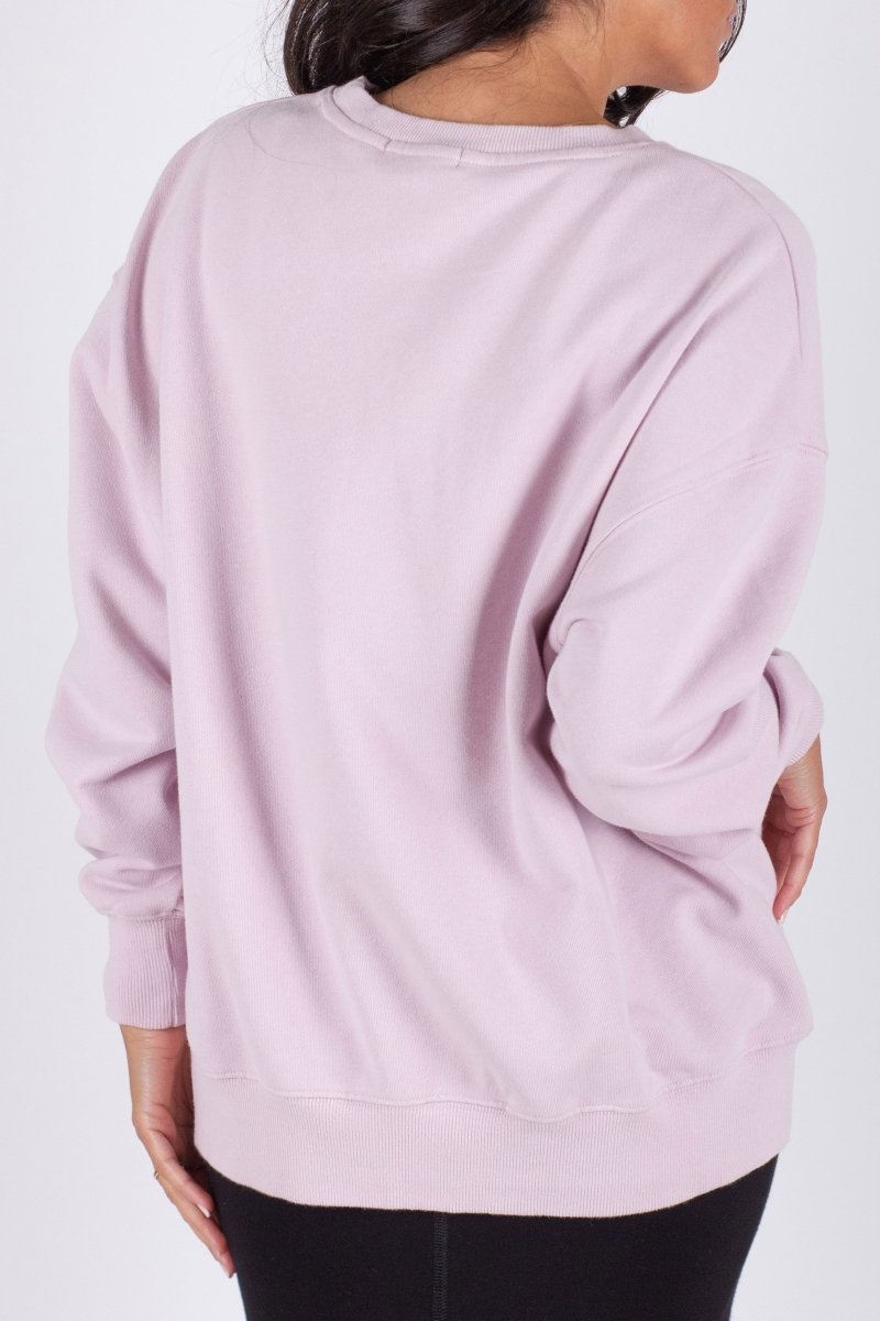 OVERSIZED CREWNECK SWEATSHIRT (LIGHT LILAC) - Top - Yakira Bella