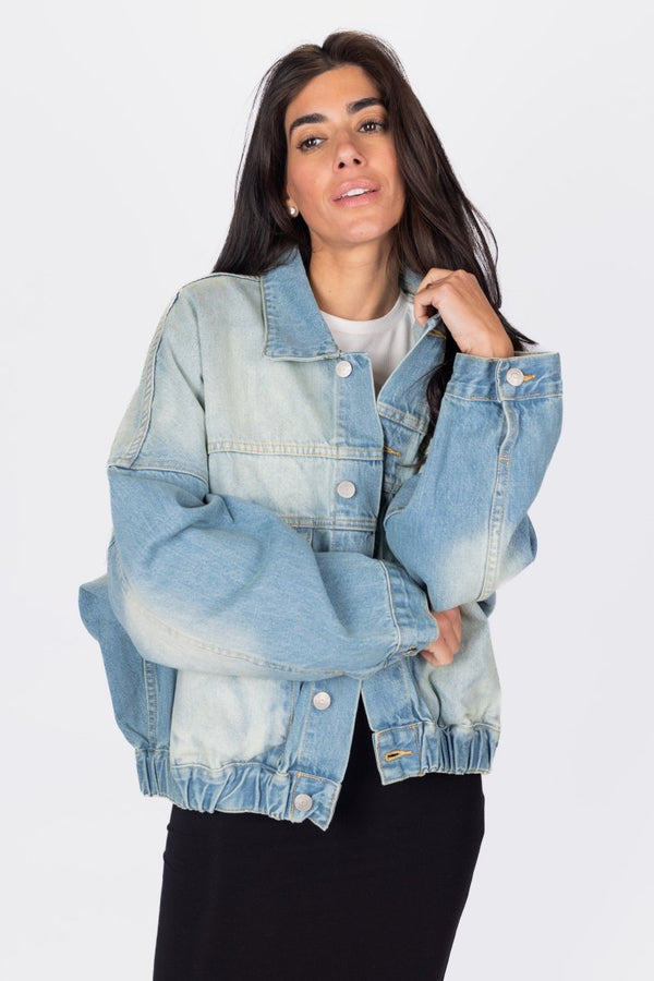 OVERSIZED DENIM JACKET (BLUE) - Top - Yakira Bella