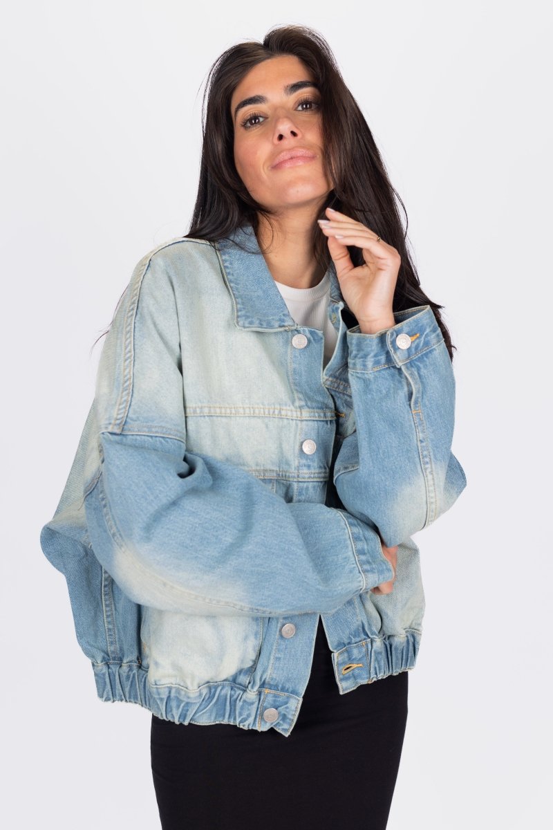 Oversized Denim Jacket (Blue) – Yakira Bella