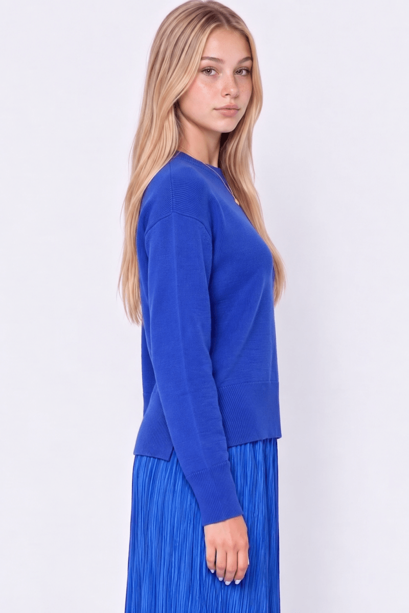 Oversized Sweater (Blue) - Top - Yakira Bella