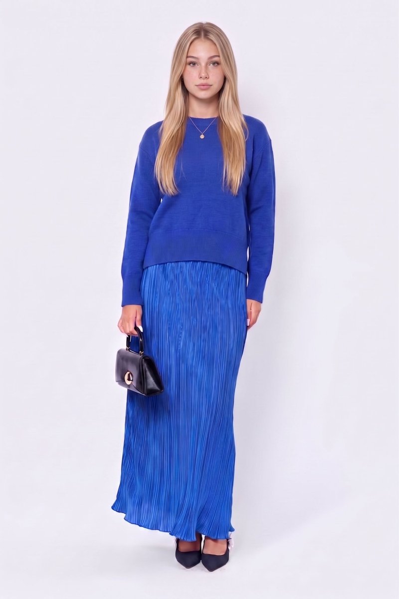 Oversized Sweater (Blue) - Top - Yakira Bella