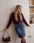 Oversized Sweater (Burgundy) - Top - Yakira Bella