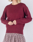 OVERSIZED SWEATER (BURGUNDY) - Top - Yakira Bella