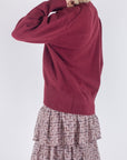 OVERSIZED SWEATER (BURGUNDY) - Top - Yakira Bella