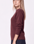 Oversized Sweater (Burgundy) - Top - Yakira Bella