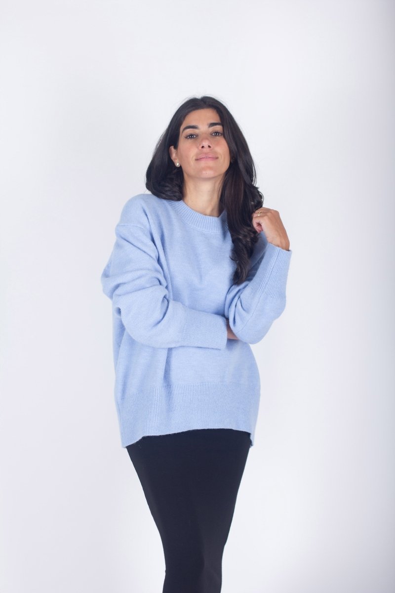 OVERSIZED SWEATER (LIGHT BLUE) - Top - Yakira Bella