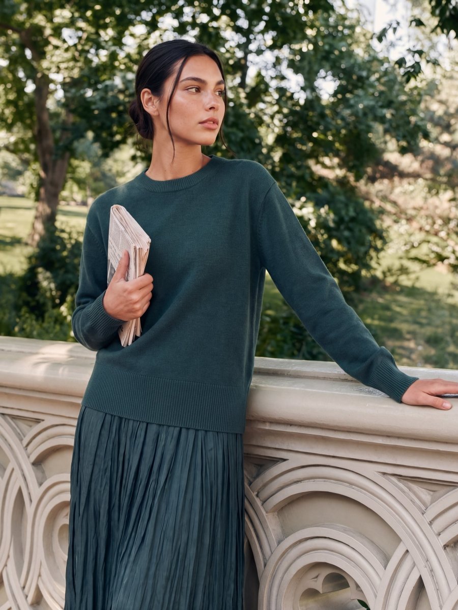 Oversized Sweater (Teal Green) - Top - Yakira Bella