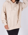 OVERSIZED SWEATSHIRT HOODIE (BEIGE) - Top - Yakira Bella