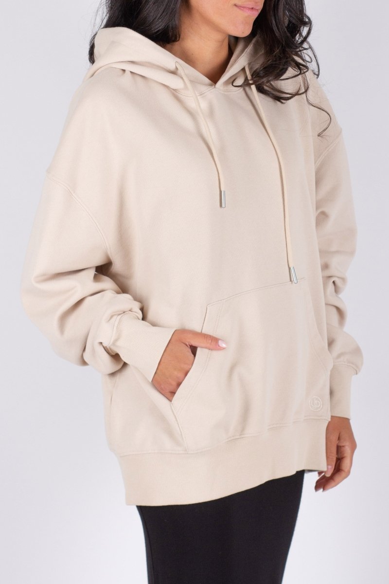 OVERSIZED SWEATSHIRT HOODIE (BEIGE) - Top - Yakira Bella