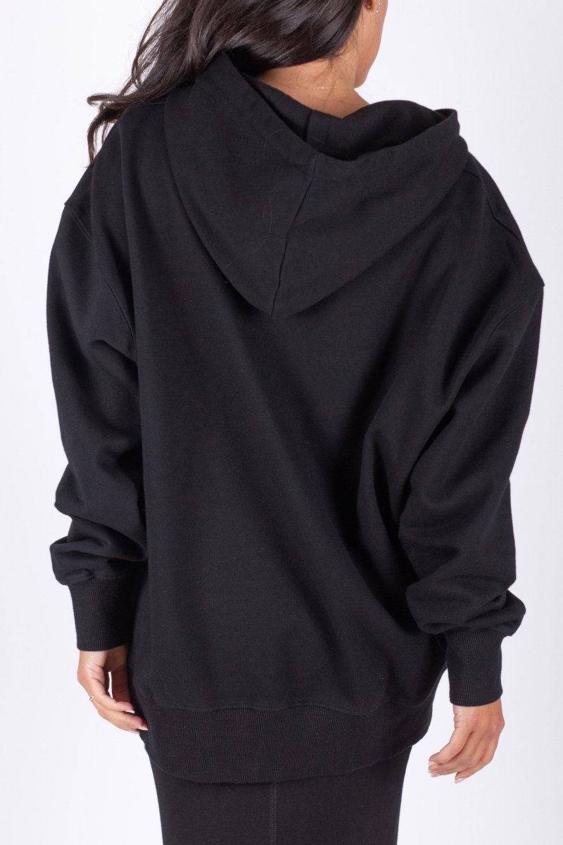 OVERSIZED SWEATSHIRT HOODIE (BLACK) - Top - Yakira Bella