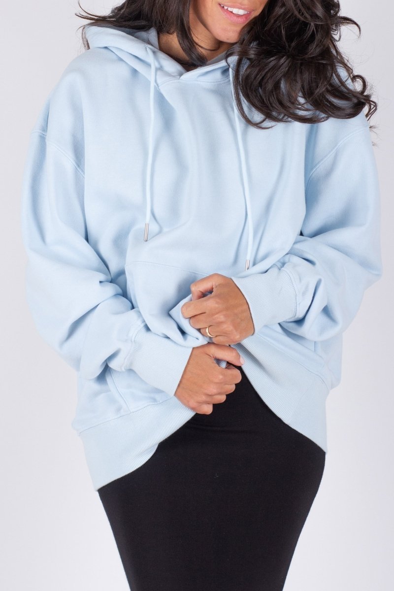 OVERSIZED SWEATSHIRT HOODIE (LIGHT BLUE) - Top - Yakira Bella