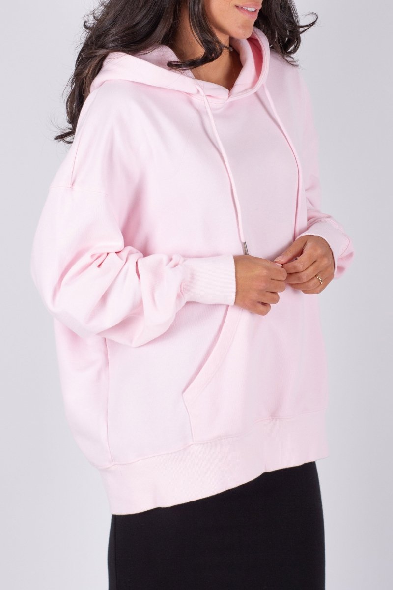 OVERSIZED SWEATSHIRT HOODIE (LIGHT PINK) - Top - Yakira Bella