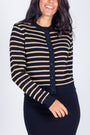 PAIGE CARDIGAN (BLACK/KHAKI) - Top - Yakira Bella