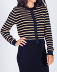 PAIGE CARDIGAN (BLACK/KHAKI) - Top - Yakira Bella