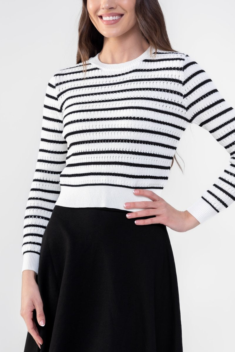 PAIGE TOP (BLACK STRIPE) - Top - Yakira Bella