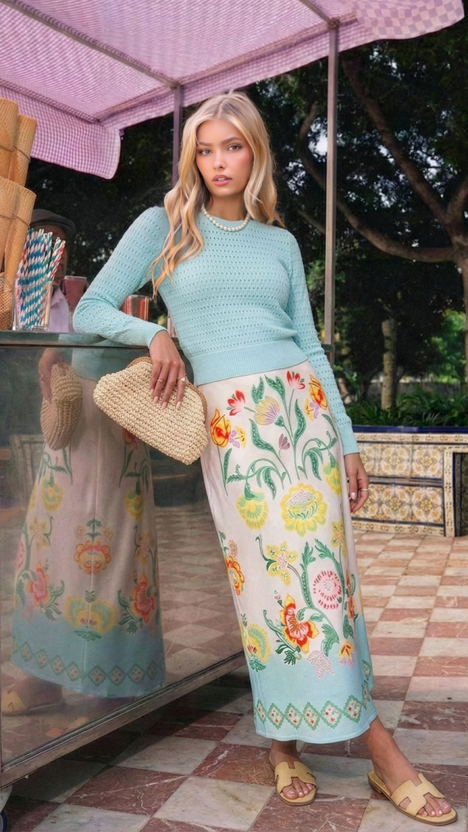 Paige Top (Light Aqua) - Top - Yakira Bella