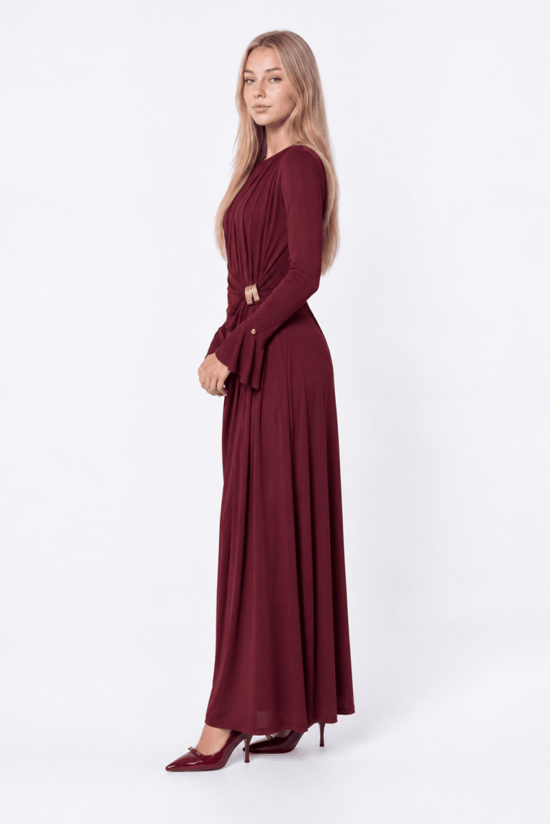 Paolina Dress (Burgundy) - Dress - Yakira Bella