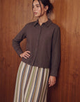 Parker Skirt (Brown/Navy) - Skirt - Yakira Bella