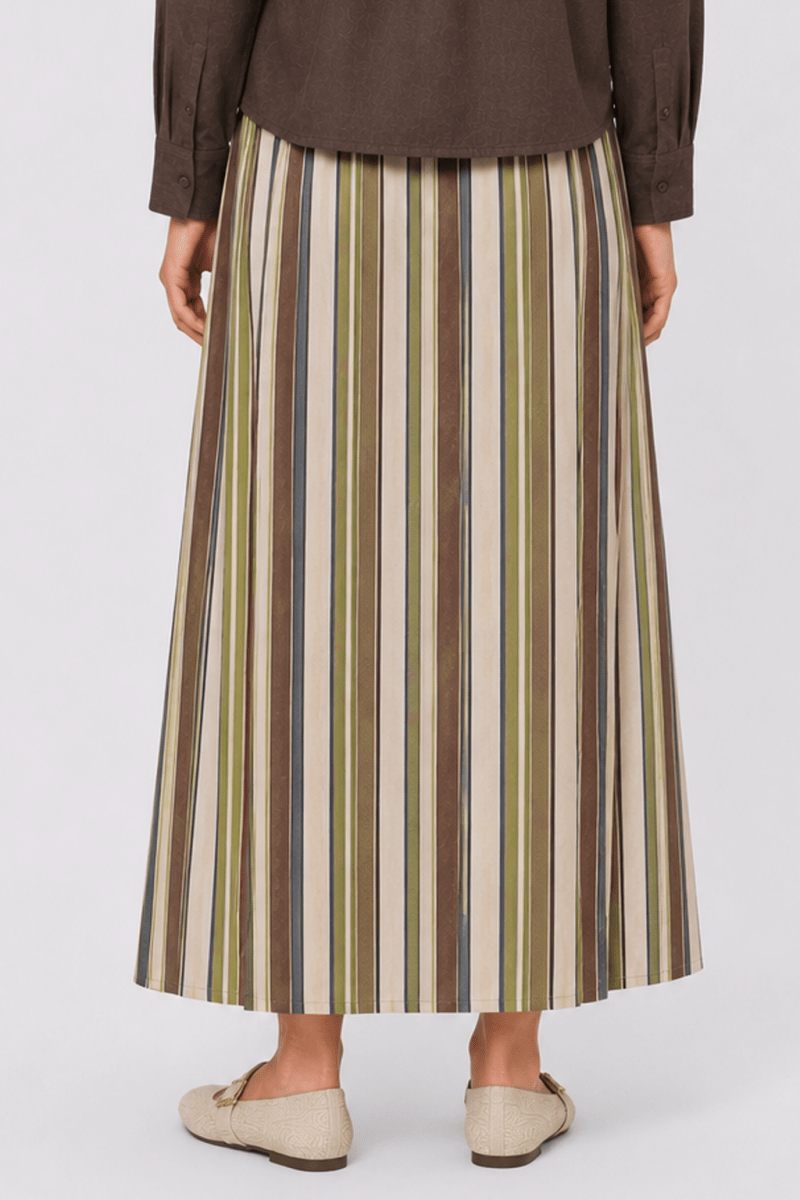 Parker Skirt (Brown/Navy) - Skirt - Yakira Bella