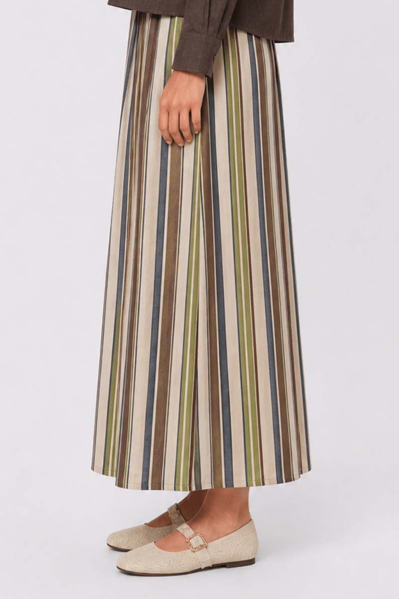 Parker Skirt (Brown/Navy) - Skirt - Yakira Bella