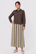 Parker Skirt (Brown/Navy)