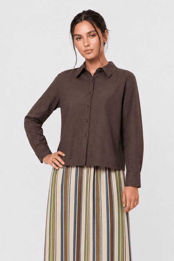 Parker Top (Brown) - Top - Yakira Bella