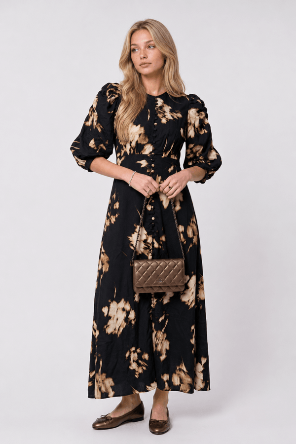 Patricia Dress (Black Ground) - Dress - Yakira Bella