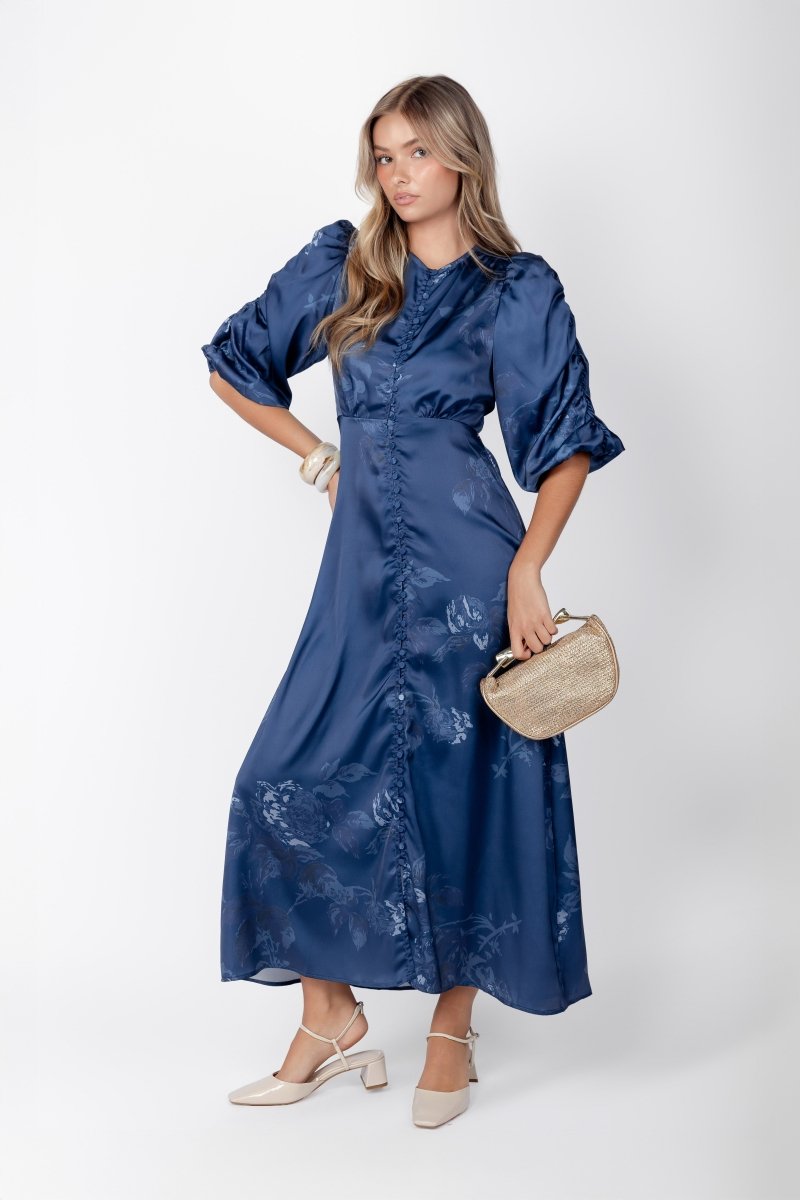 Patricia Dress (Dark Blue) - Dress - Yakira Bella