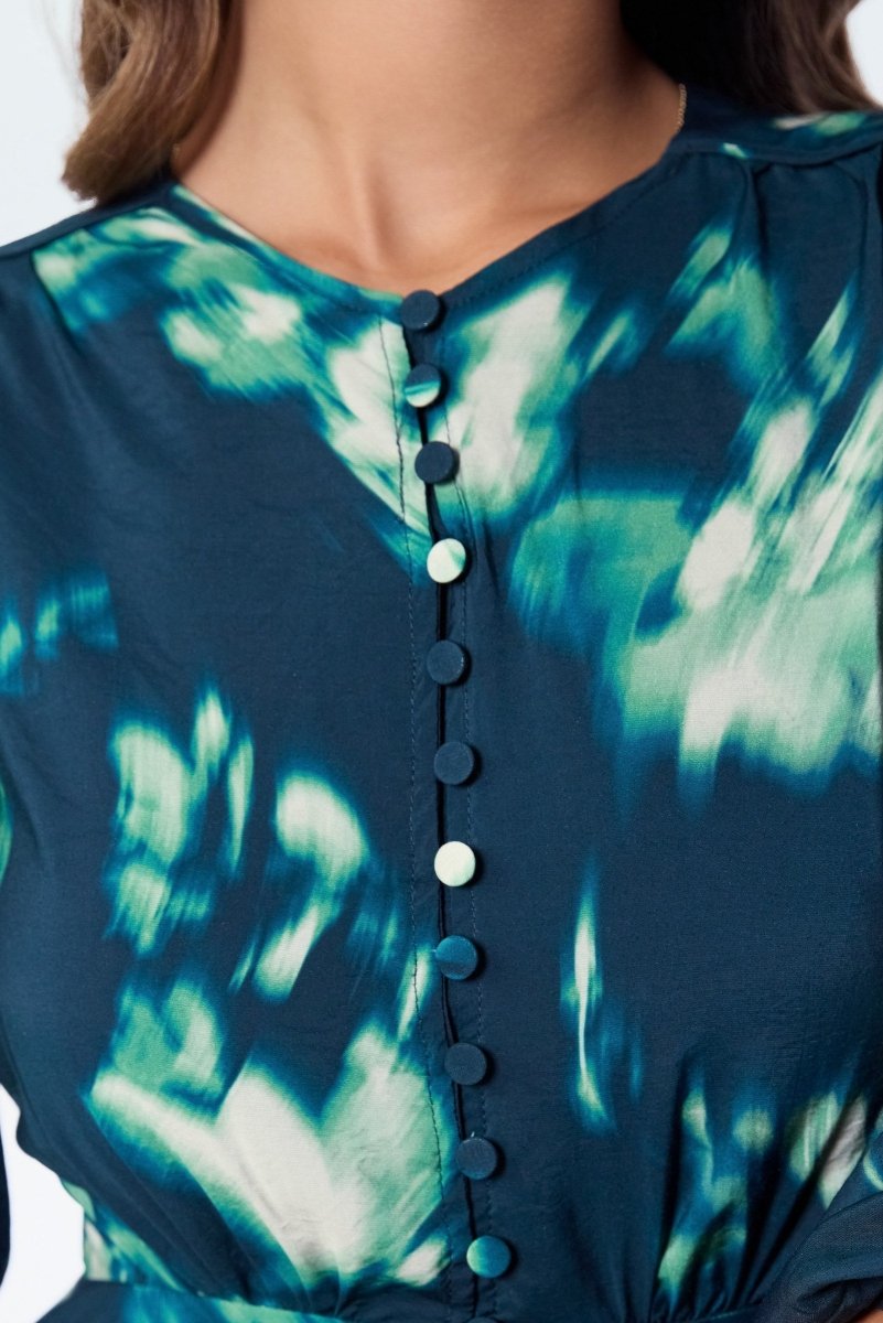 Patricia Dress (Green Ground) - Dress - Yakira Bella