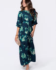 Patricia Dress (Green Ground) - Dress - Yakira Bella
