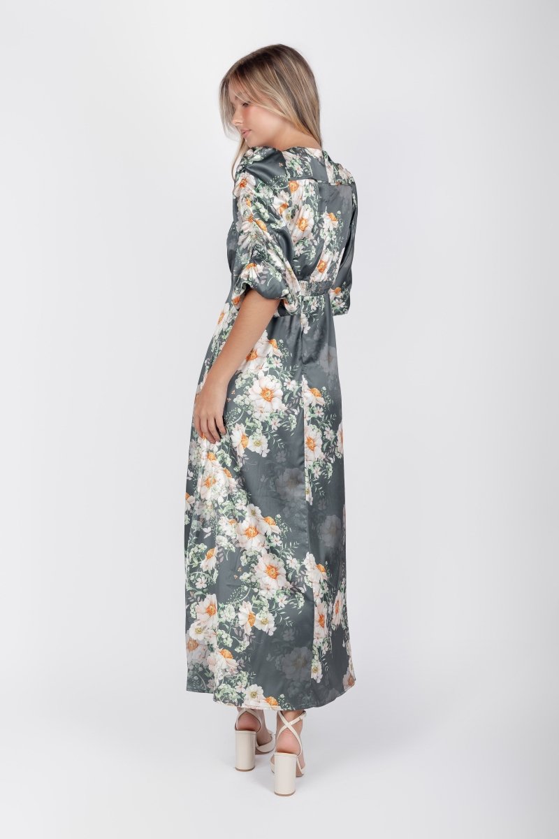 Patricia Dress (Green Pattern) - Dress - Yakira Bella