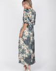 Patricia Dress (Green Pattern) - Dress - Yakira Bella