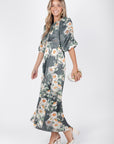 Patricia Dress (Green Pattern) - Dress - Yakira Bella