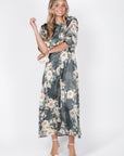 Patricia Dress (Green Pattern) - Dress - Yakira Bella