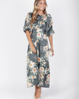 Patricia Dress (Green Pattern) - Dress - Yakira Bella