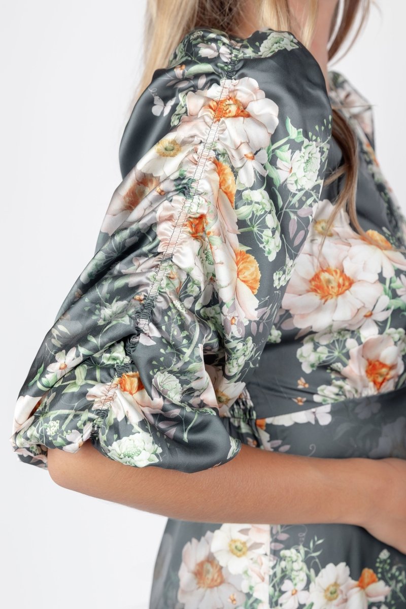 Patricia Dress (Green Pattern) - Dress - Yakira Bella