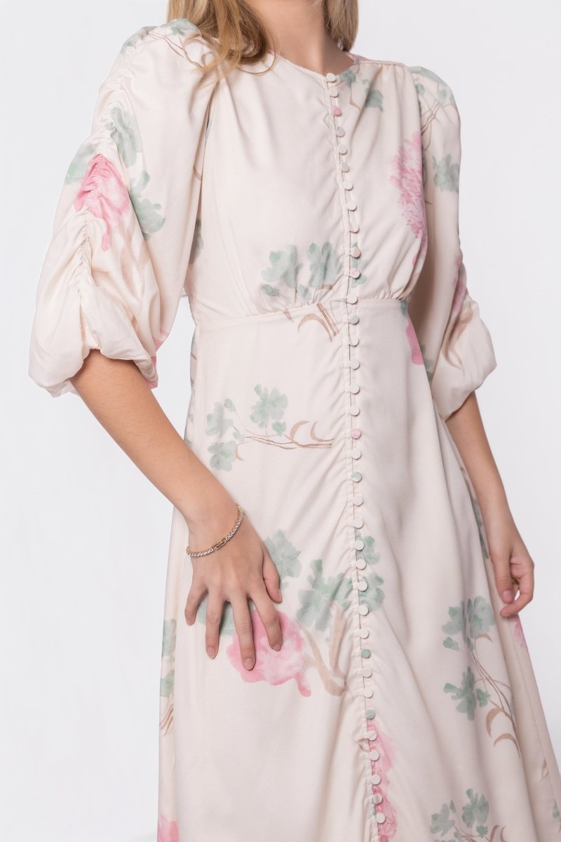 Patricia Dress (Green Pink) - Dress - Yakira Bella