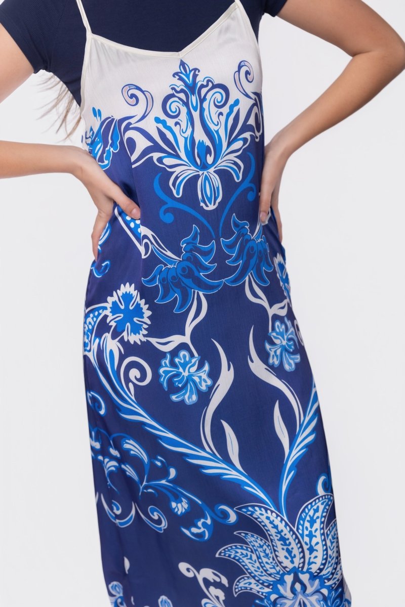 Paula Dress (Blue Ground) - Dress - Yakira Bella