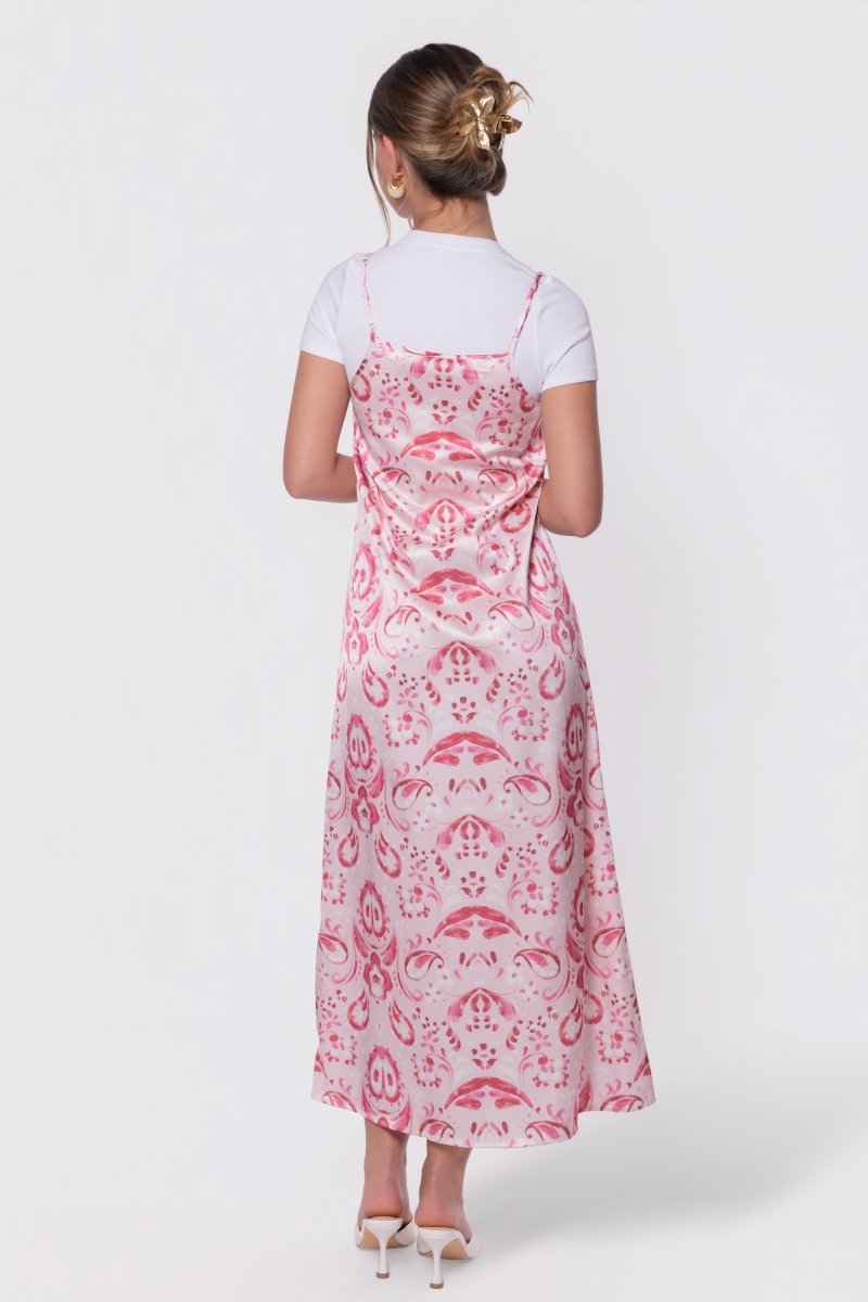 Paula Dress (Pink Pattern) - Dress - Yakira Bella