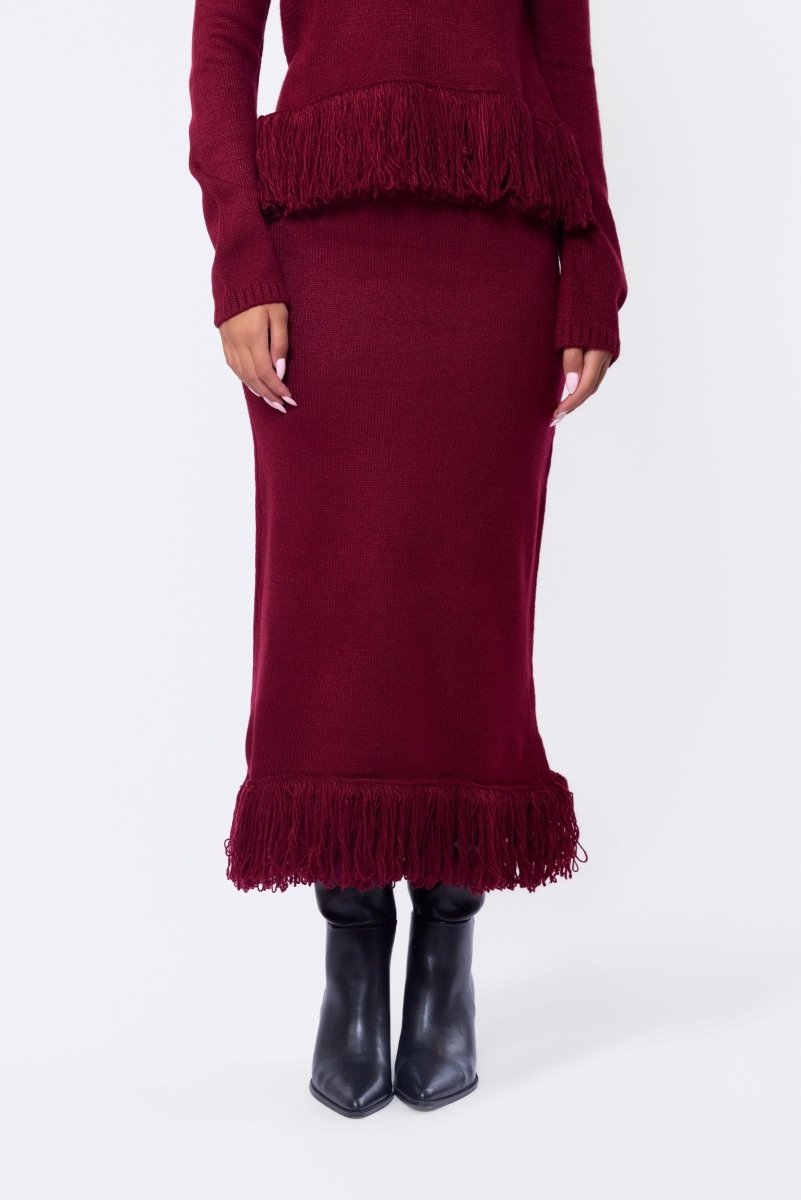 Perry Skirt (Burgundy) - Skirt - Yakira Bella
