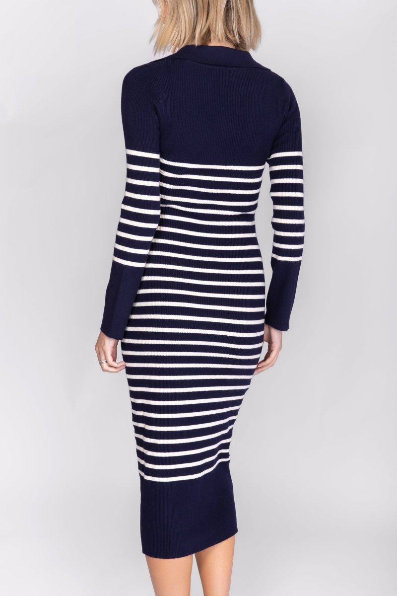 PHOENIX DRESS (NAVY STRIPE) - Dress - Yakira Bella