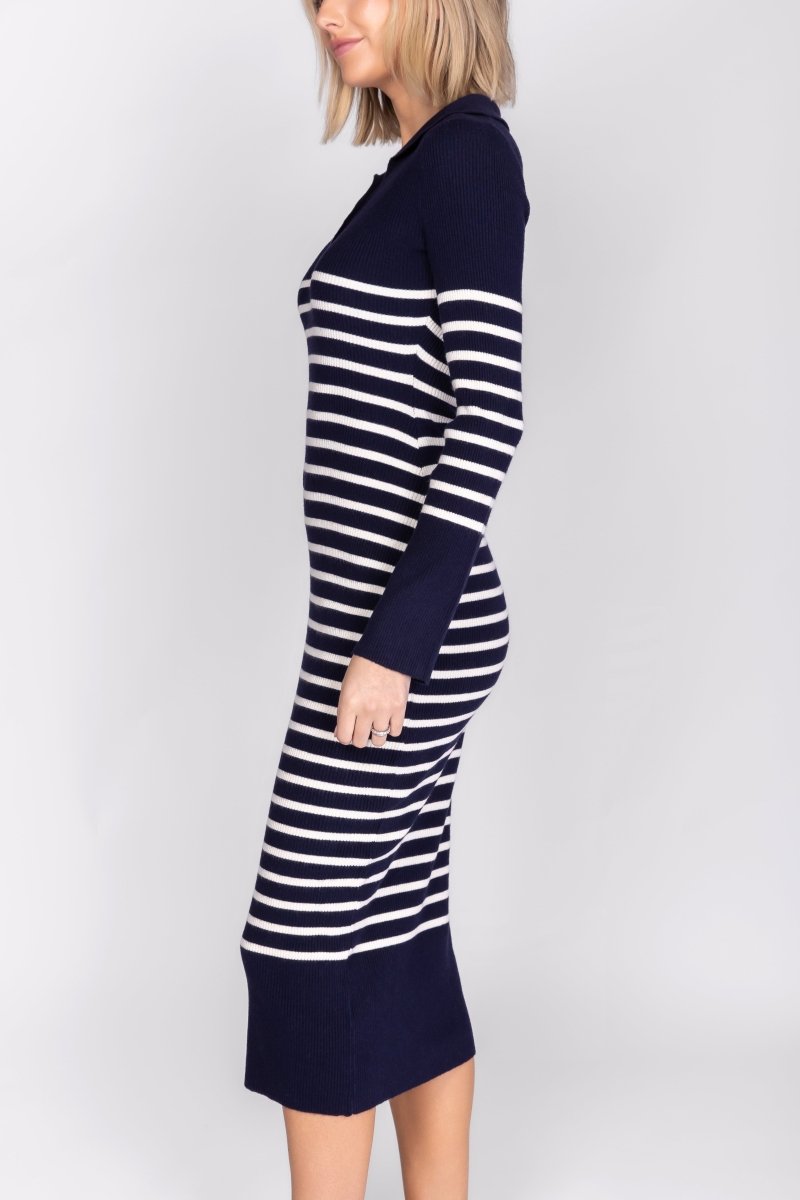 PHOENIX DRESS (NAVY STRIPE) - Dress - Yakira Bella