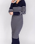 PHOENIX DRESS (NAVY STRIPE) - Dress - Yakira Bella