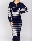 PHOENIX DRESS (NAVY STRIPE) - Dress - Yakira Bella