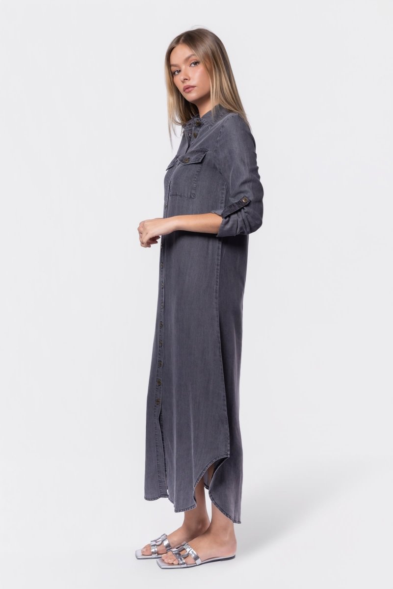 Piper Dress (Dark Grey) - Dress - Yakira Bella