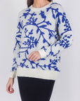 PULLOVER SWEATER (BLUE PATTERN) - Top - Yakira Bella