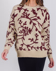 PULLOVER SWEATER (BROWN PATTERN) - Top - Yakira Bella