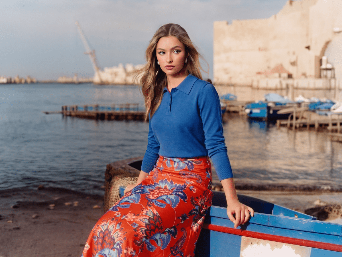 Rachel Skirt (Red/Blue) - Skirt - Yakira Bella