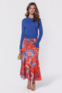 Rachel Skirt (Red/Blue) - Skirt - Yakira Bella