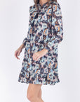 RAYA DRESS (NAVY FLOWER) - Dress - Yakira Bella